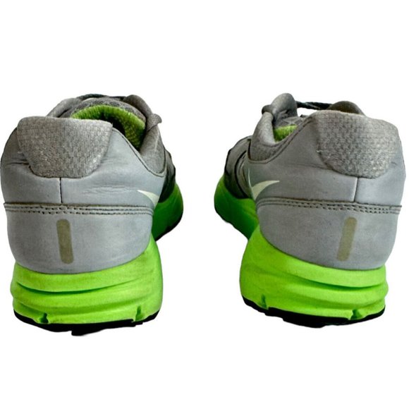 Nike Womens Lunar Forever Running Shoes Size 8.5 Gray Lime 488164-001 Sneakers - Picture 6 of 11